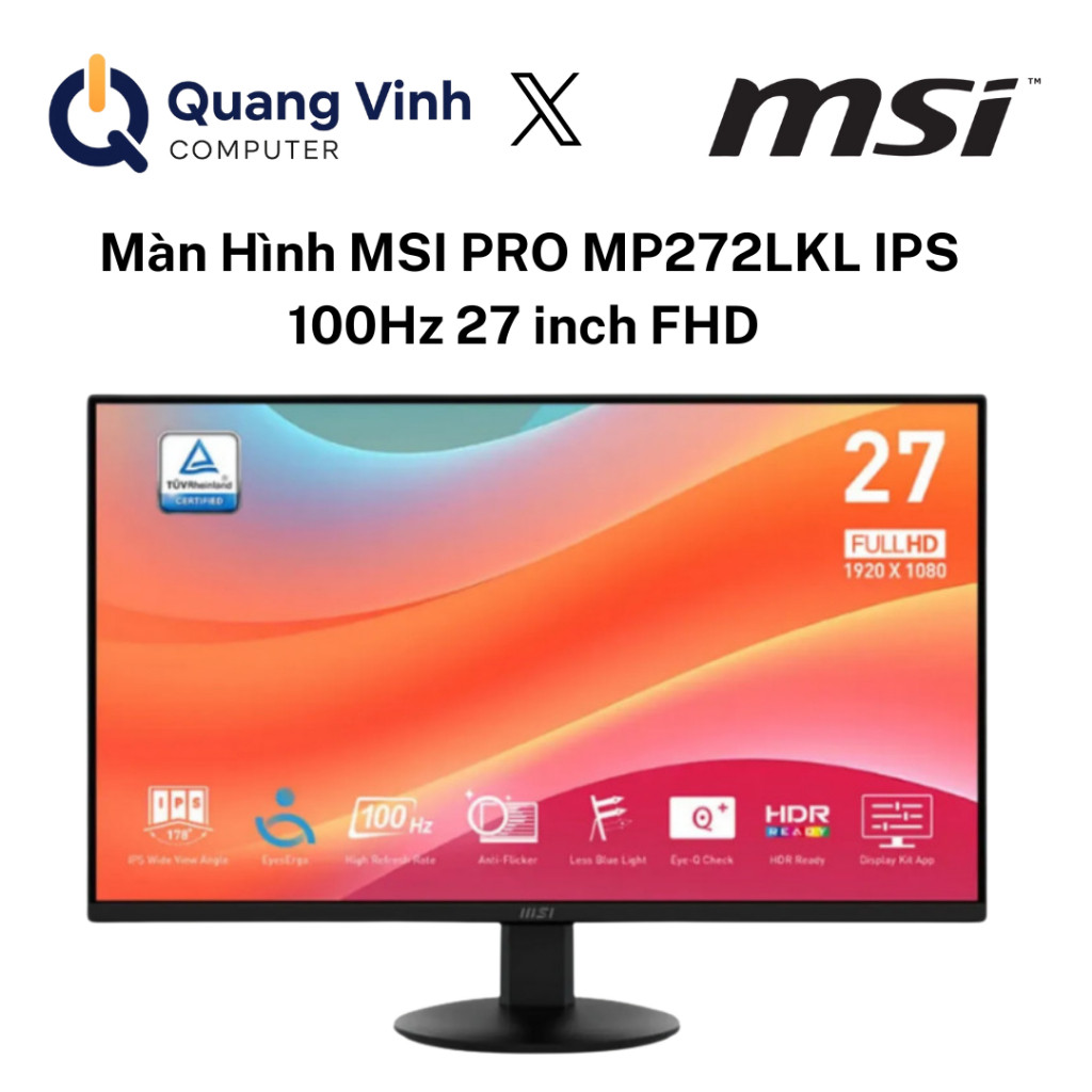 Màn Hình MSI PRO MP272LKL IPS 100Hz 27 inch FHD - Hàng chính hãng