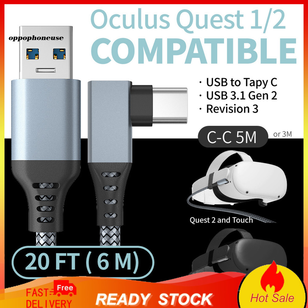 Dây dữ liệu nhẹ OPPO Dây dữ liệu USB Type-C Truyền nhanh cho Oculus Quest 1 / 2