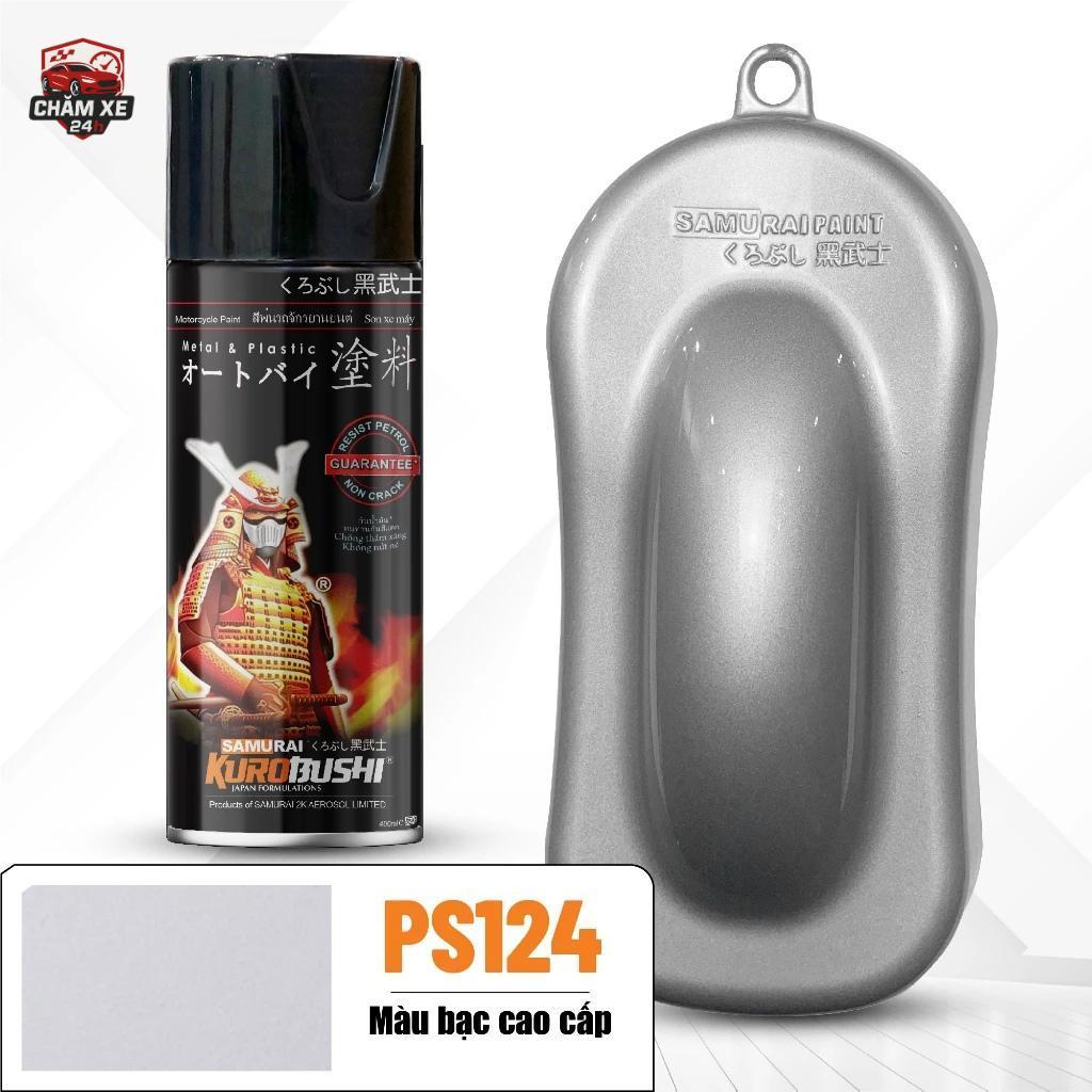 [Chính hãng] Sơn xịt Samurai Kurobushi - màu bạc cao cấp PS124 (400 ml)