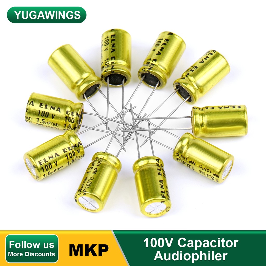10 Chiếc Tụ Âm Thanh MKP Chia Tần Số Crossover HIFI Sốt Điện Phân Tụ 100V 1.5UF 2.2 / 3.3 / 4.7 / 6.