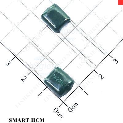 [20 Cái]- Tụ Kẹo Xanh 220nF 100VDC 2A224J-CL11 Smart. HCM City