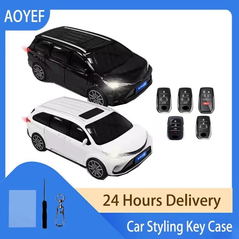 Dành Cho Xe Toyota Sienna Xe Ô Tô Mô Hình Chìa Khóa Bao Fob 3 4 5 6 Nút Cho Xe Fortuner Lai Alphard 