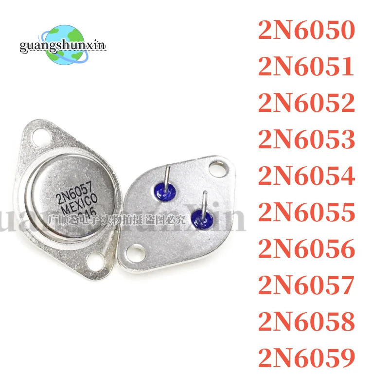 5 CÁI 2N6050 2N6051 2N6052 2N6053 2N6054 2N6055 2N6056 2N6057 2N6058 2N6059 TO-3 Bóng bán dẫn điện D