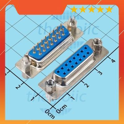 [2 Cái]- Cổng DB15 Cái 15 Chân Thẳng 2 Hàng Hàn PCB