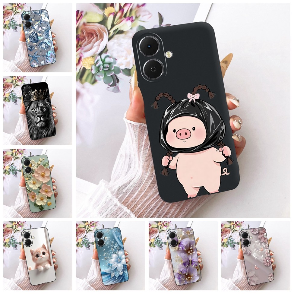 Vỏ Cho Tecno Spark Go 2 Ốp điện thoại KM4 Thẩm Mỹ Hoạt Hình Dễ Thương Thời Trang Bướm Ngộ nghĩnh Sơn