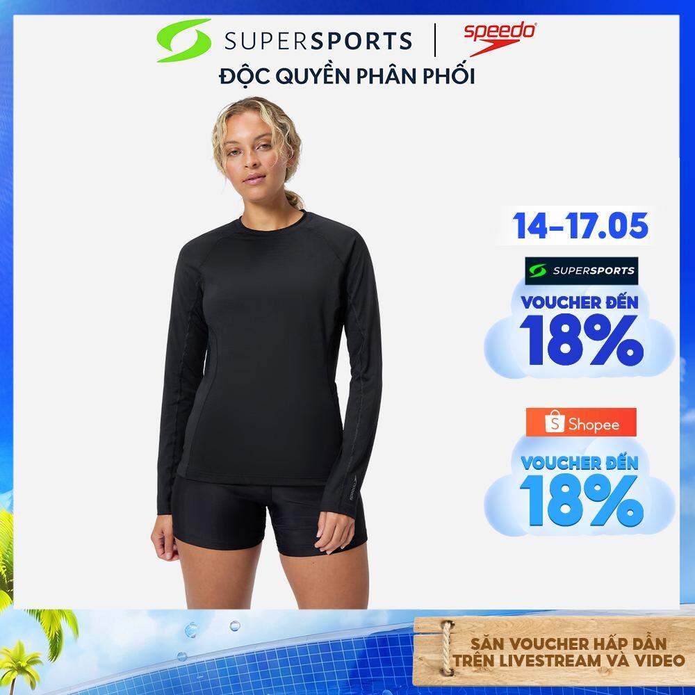 Áo Bơi Chống Nắng Nữ Speedo Sun Protection - Đen