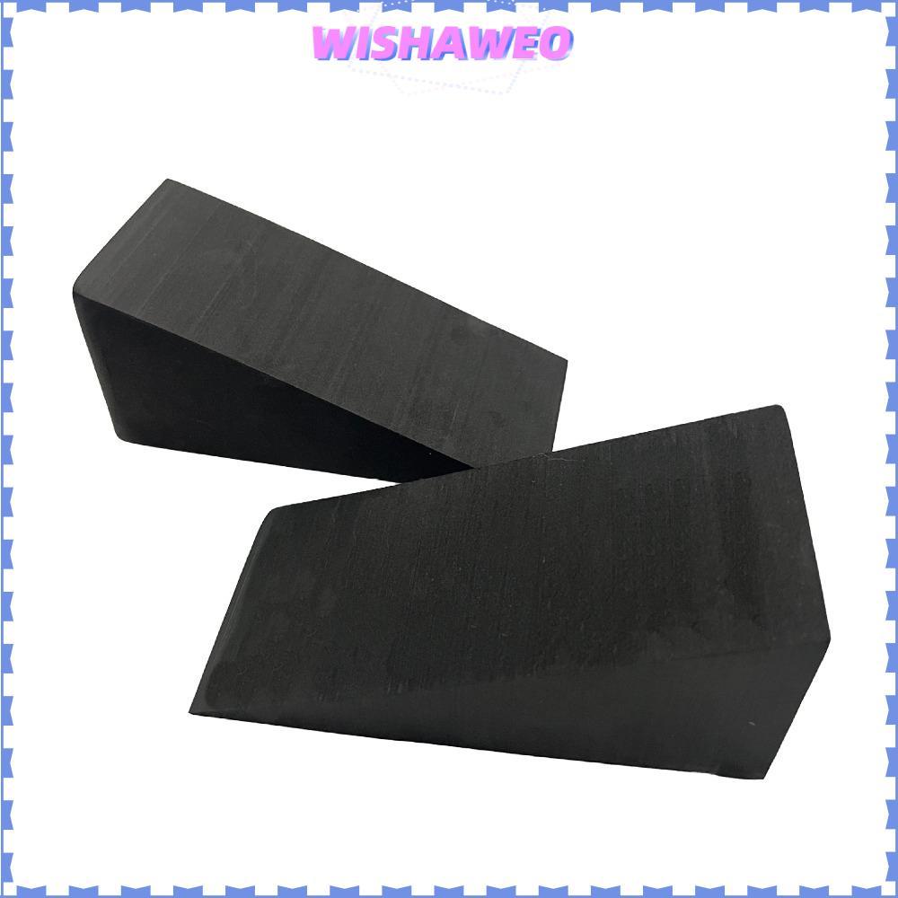 WISHAWEO 1 Cặp Yoga Wedge Blocks, EVA Black Foam Yoga Wedge, Phụ Kiện Thể Dục Di Động Chống Trơn Trư