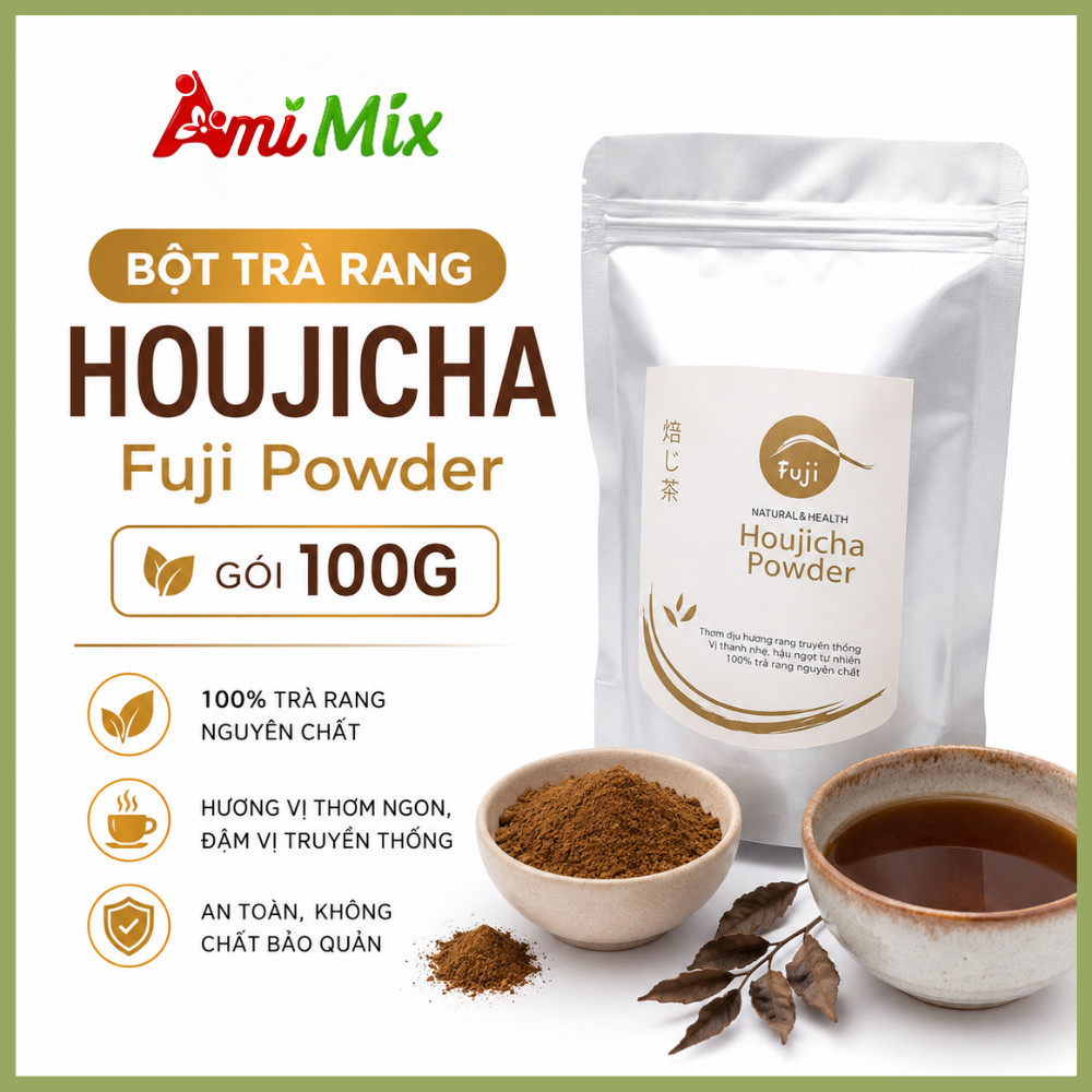 Bột Houjicha Fuji Nguyên Chất Gói 100g