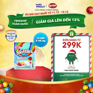  Hộp 12 Gói kẹo dẻo Skittles vị sữa chua trái cây Gummies  1 hộp x 12 gói  