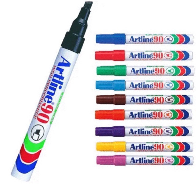 Bút thông dụng Artline EK-90 ngòi vát Permanent Marker nét 2,0-5,0mm