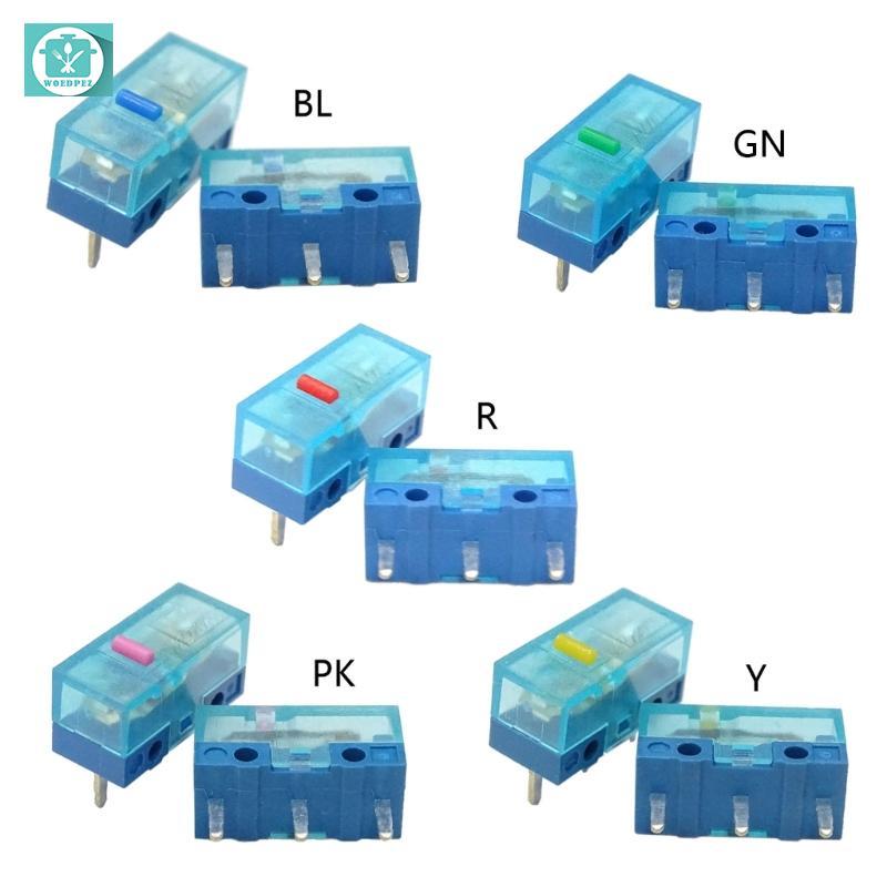 Woedpez Chuột HUANO Chính Hãng Micro Switch Blue Shell 70g 0 74N Micro Nút Cho Chuột Chơi Game 4PC 8