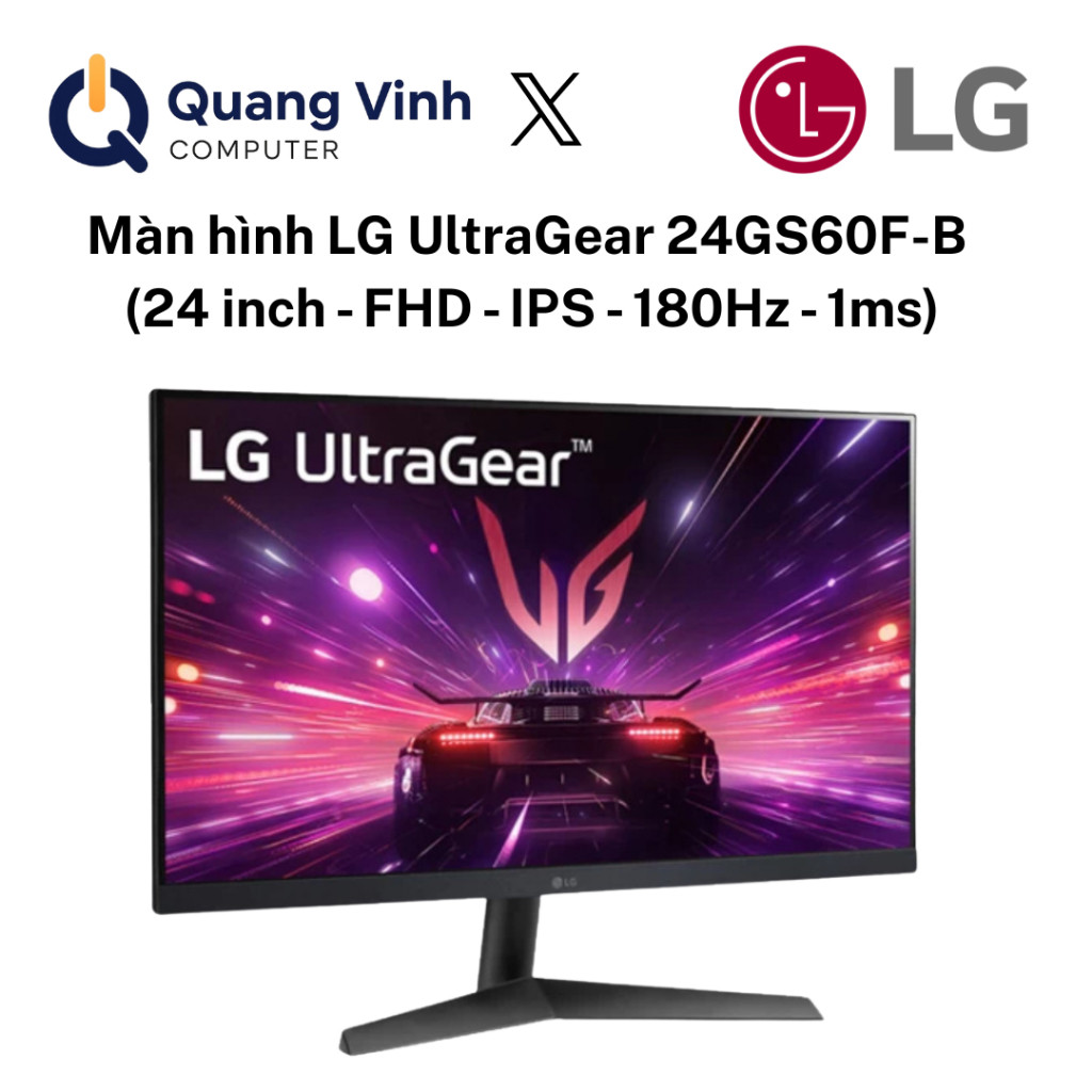 Màn hình LG UltraGear 24GS60F-B (24 inch - FHD - IPS - 180Hz - 1ms) - Hàng chính hãng