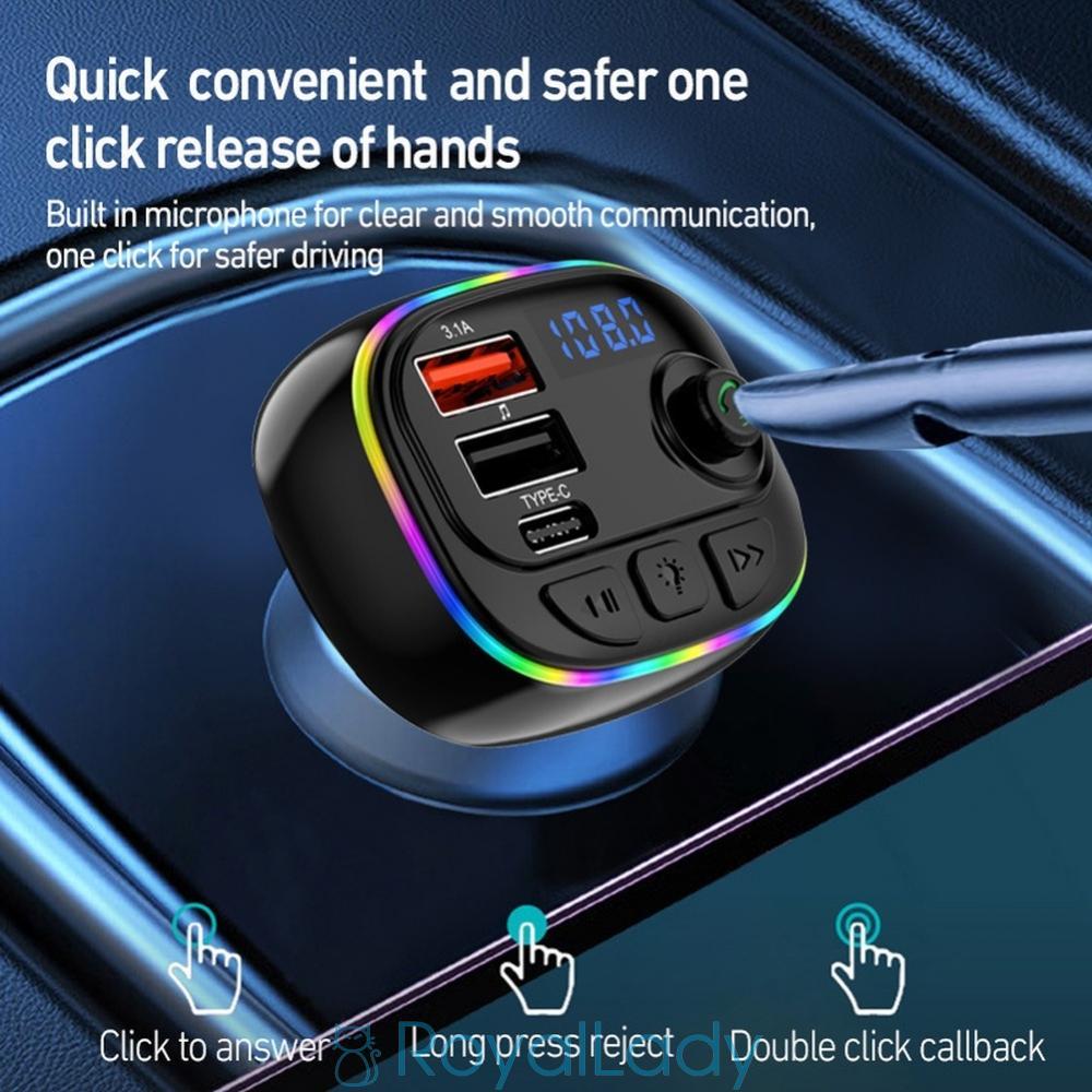 #ROYALLADY#Multi Function Wireless Car MP3 Player with FM Transmitter and USB Dual Charging