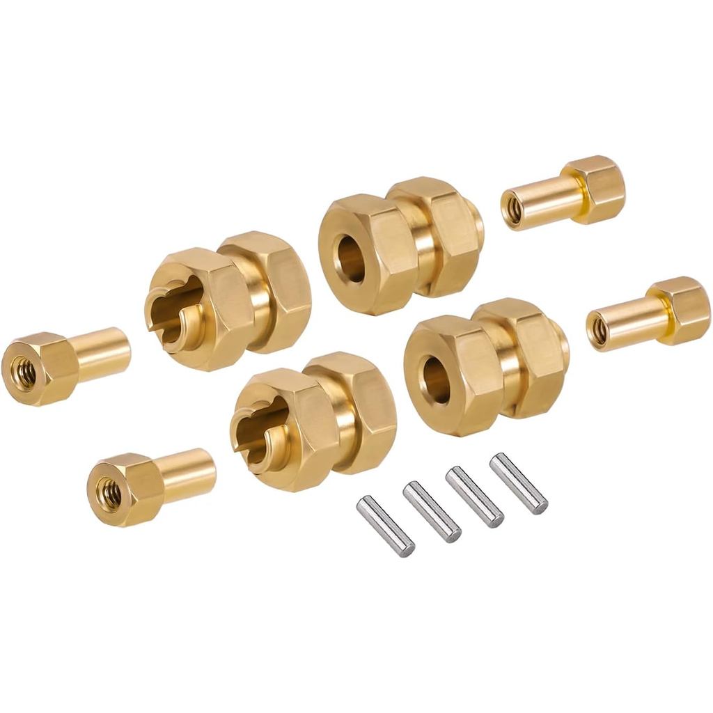 INJORA RC Đồng Thau Mở Rộng Lục Giác Bánh Xe Trung Tâm Cho 1 / 24 RC Xe Bánh Xích Trục AX24 SCX24 90