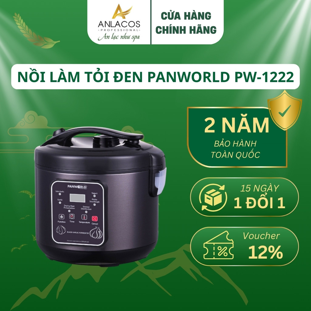 Nồi Làm Tỏi Đen Panworld PW-1222, Công Suất 90W, Đa Năng 4 Trong 1, Thương Hiệu Đến Từ  Thái Lan
