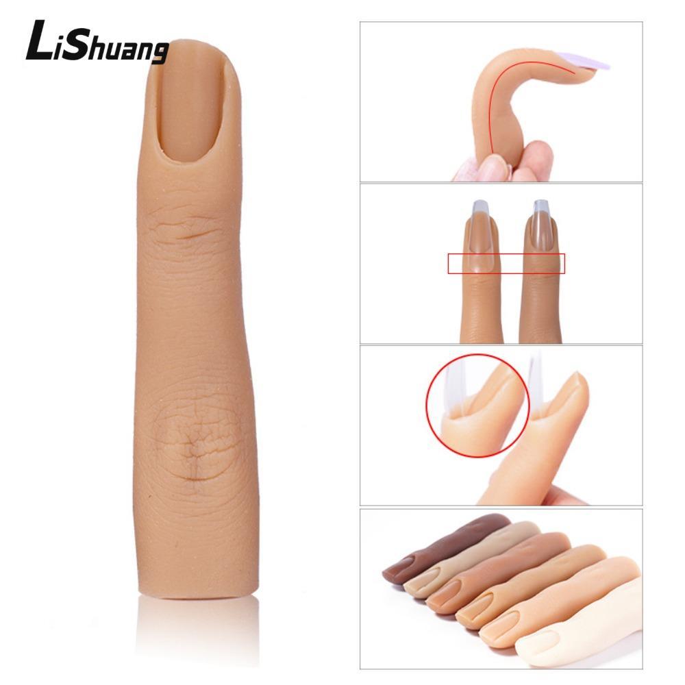 LISHUANG 1 Cái Ngón Tay Giả Silica Chuyên Nghiệp 6 Màu Thực Hành Ngón Tay Giả