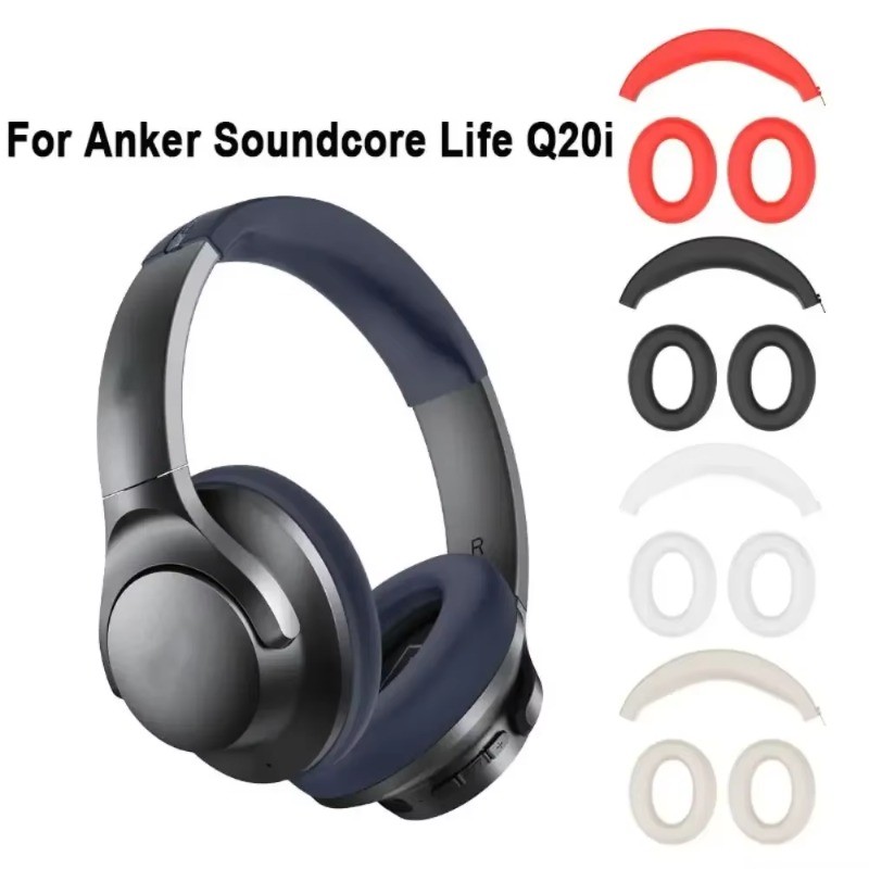 Tai nghe 2in1 Vỏ silicon mềm cho Anker Soundcore Q20i Headbeam Vỏ bảo vệ chống sốc cho Anker Soundco