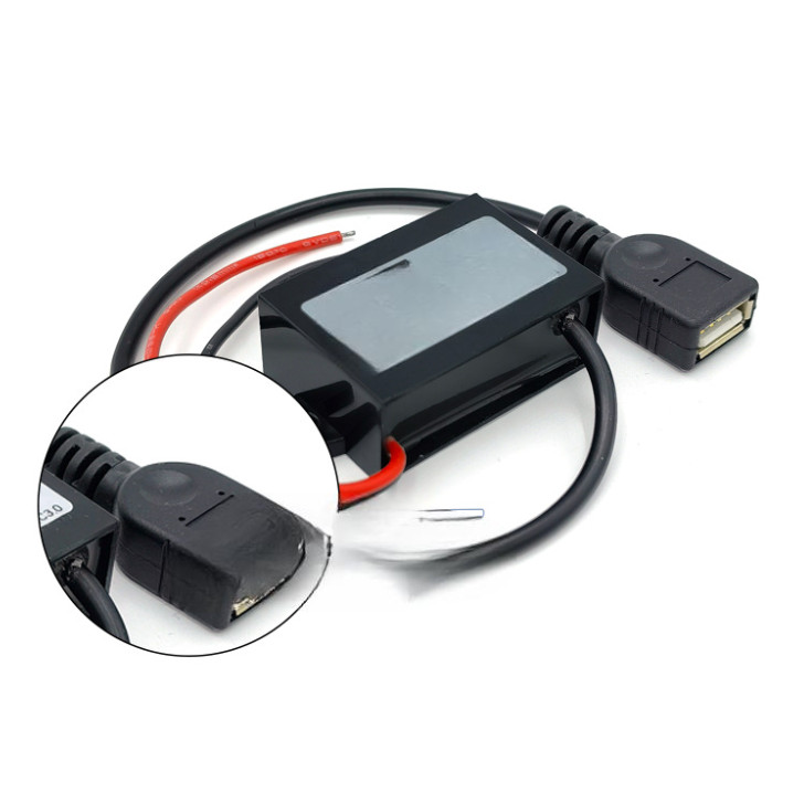 Cục chuyển đổi nguồn điện DC 12V sang DC 5V-3A chân USB