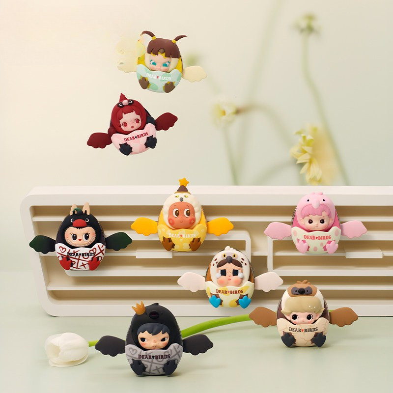 POPMART Hirono crybaby Dear Birds Car Fragrance Blind Box hacipupu skullpanda molly Twinkle PZCT