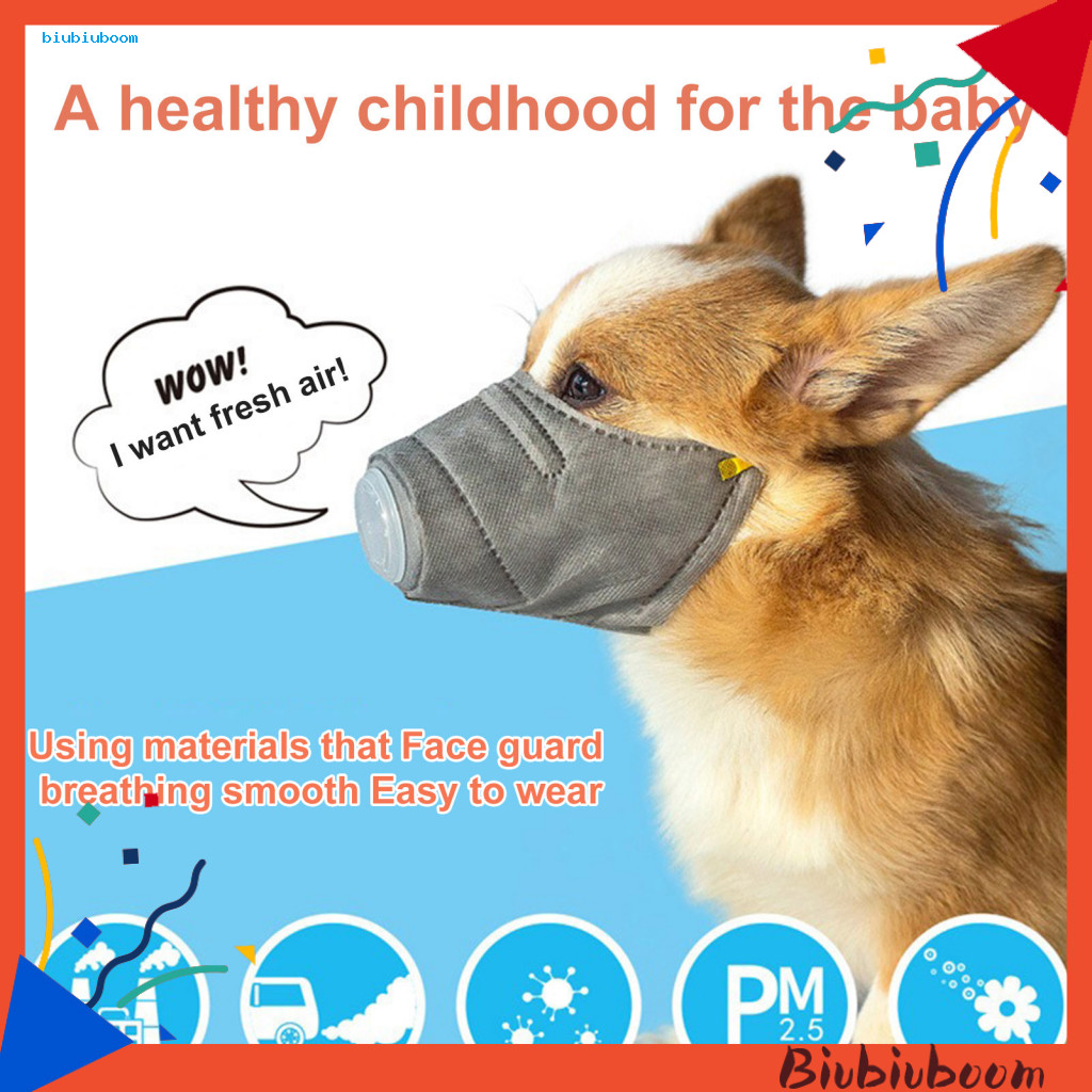 BIU _ Dog Filter Mõm cho chó về môi trường 3 chiếc Bộ lọc không khí cho chó có thể điều chỉnh có thể