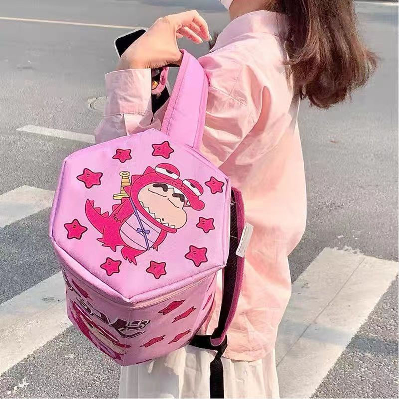 New Product#Crayon Shin-chan Backpack Cute and Quirky Backpack Dynamic Superman Backpack Cookie Box 