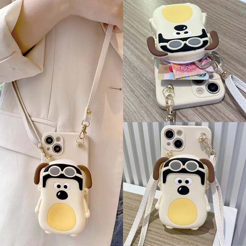 Shop Dog Coin Purse iPhone15 Ốp điện thoại 14promax / 13pro Dây đeo chéo 12 / 11pm Mềm xr / 8p 12.08