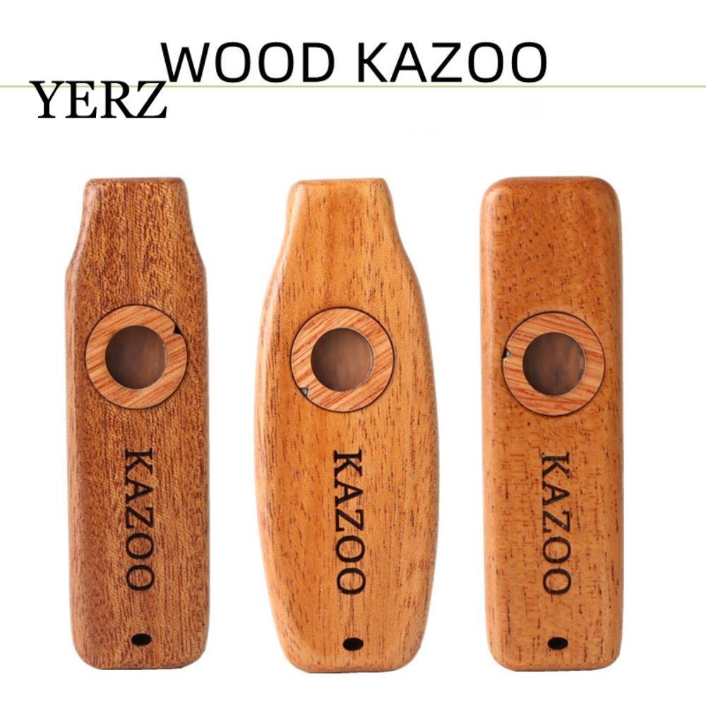 YERZ Gỗ Kazoo, Học Dễ Dàng Nhạc Cụ Kèm Nhẹ Kazoo, Thiết Kế Sáng Tạo Nhạc Cụ Bằng Gỗ Bền Chống Mài Mò
