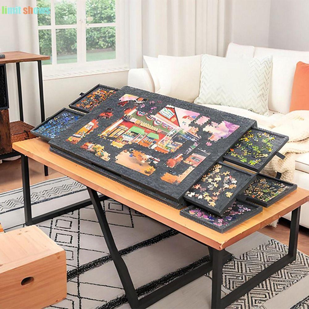 limit shows LIMIT SHOWS Puzzle Storage Pad, Bảng xếp hình nghiêng 2 trong 1 1000 mảnh di động, Tấm b