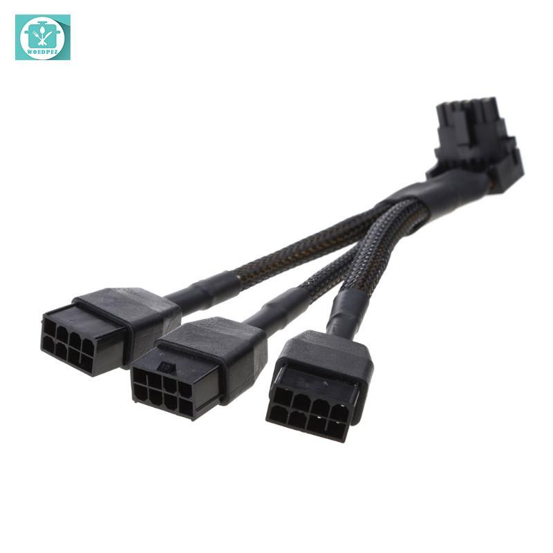 Cáp chuyển đổi GPU hiệu quả Woedpez 12VHPWR 3x8pin sang 16Pin Dây kết nối 90 độ Góc phải 16P 12 + 4P