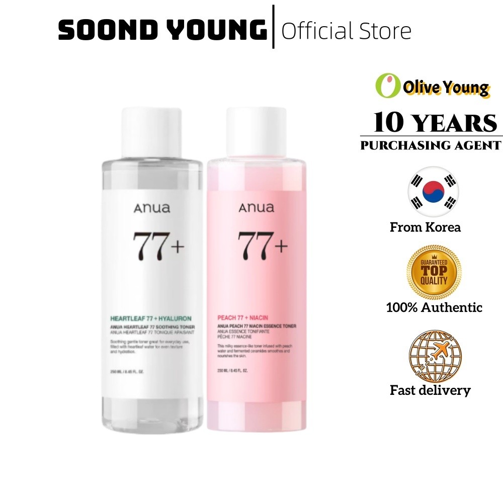[ANUA] Heartleaf 77 Soothing Toner250ml / Peach 77 Essence Toner 250ml