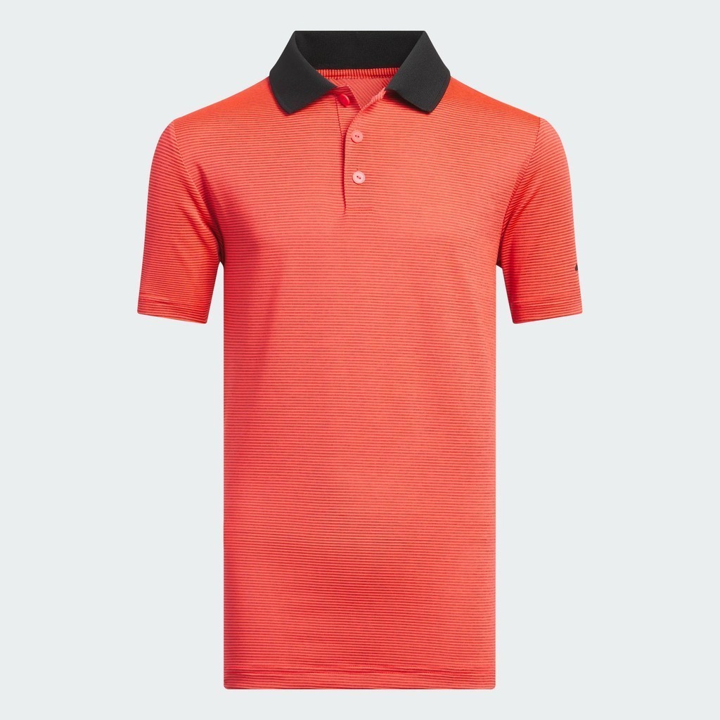 [20H 14.01-15.01]  - VOUCHER 40%]adidas Golf Ottoman Striped Short Sleeve Polo Shirt Kids Men Red IS