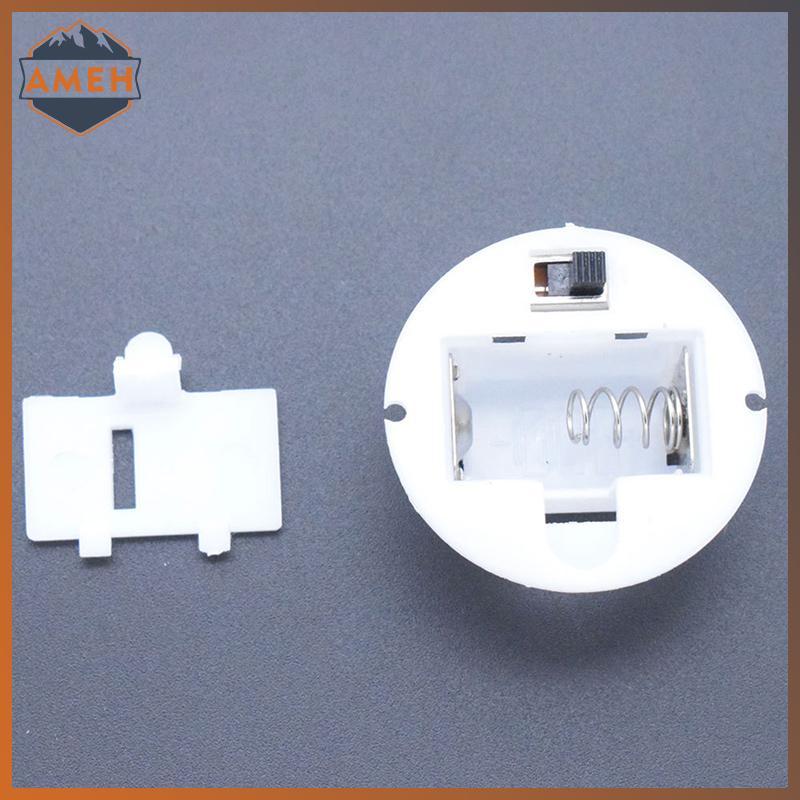 Technicolorepic Hộp đựng pin có nắp công tắc Giá đỡ cho AG13 / LR44 Bộ sắp xếp pin TEC