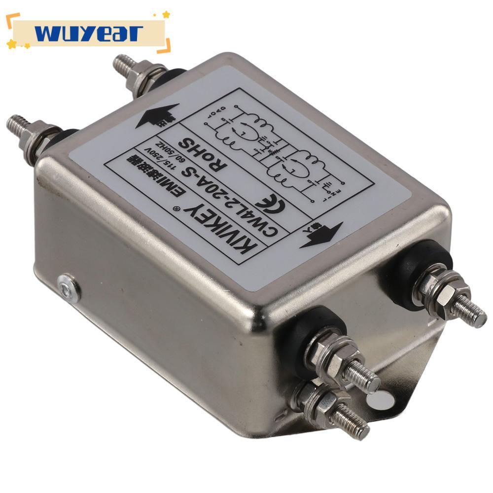 Bộ lọc EMI công suất WUYEAR, Bộ giảm tiếng ồn một pha JREle AC 115 / 250V, Bộ lọc nhiễu điện từ CW4L
