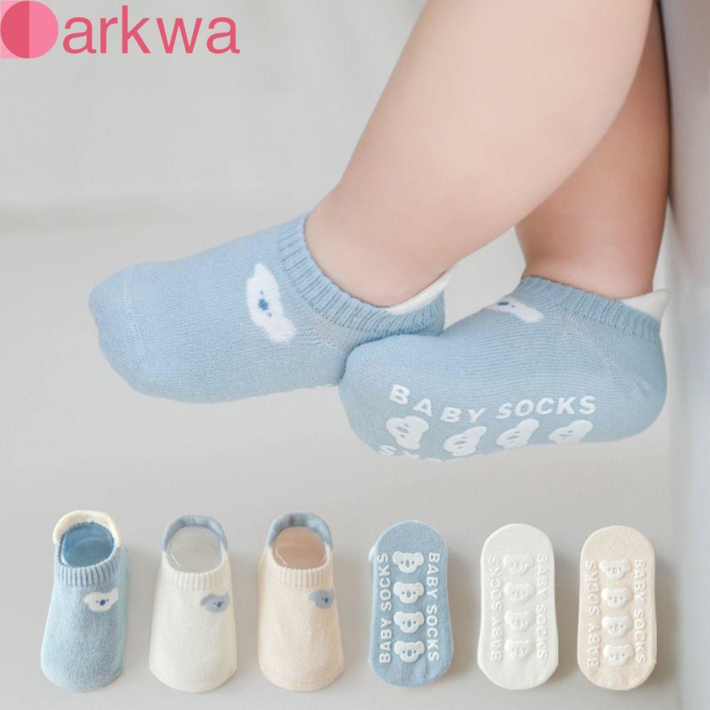 Tất chống trượt DARKWA Cotton 3 Cặp / bộ 0-5Years