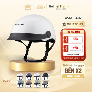  Mũ Bảo Hiểm Nửa Đầu Nam Nữ Asia A07 Chính Hãng Lưỡi Trai Thời Trang 