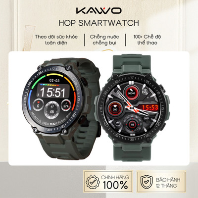 [Quà tặng không bán] Đồng hồ thông minh nam Kavvo HOP - Smartwatch T-rex 1.39" AMOLED | Chống nước 30M | Nghe gọi