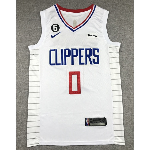 Jocelyn [4 Kiểu] NBA 2023 Los Angeles Clippers Jersey Number 0 Wisbrook White Basketball Jersey