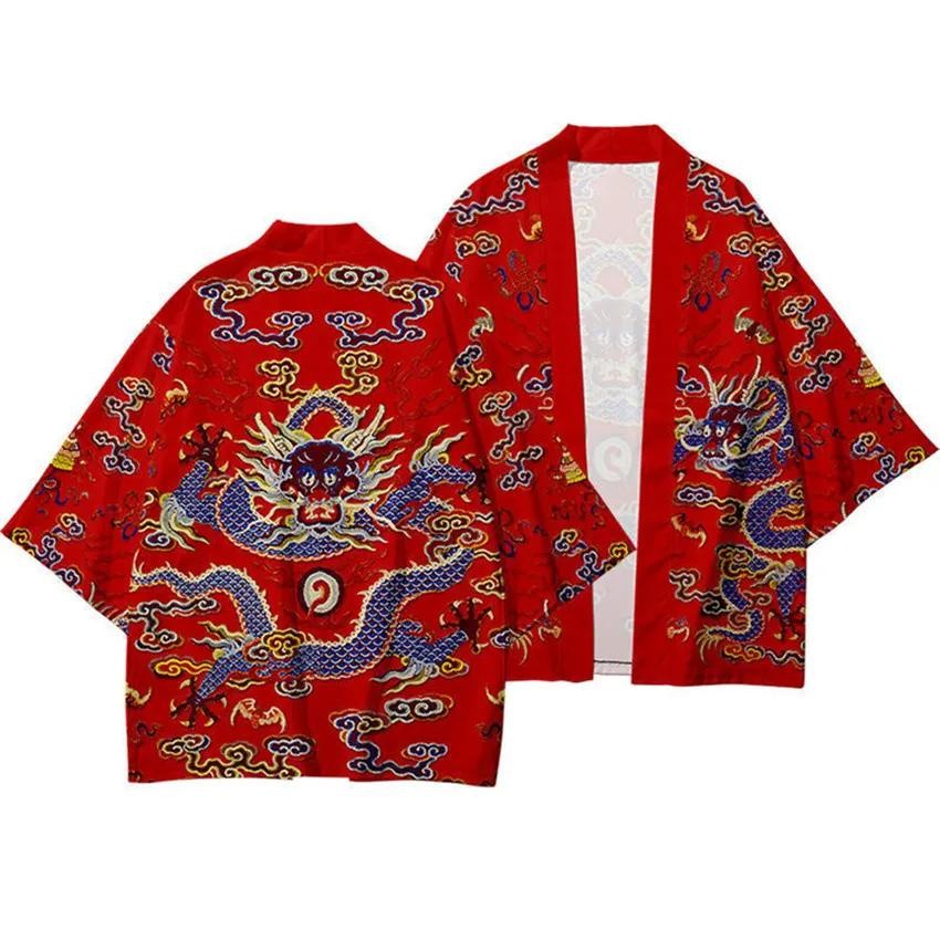 Thiết Kế Mới In Hình Rồng Thời Trang Áo Cardigan Nhật Bản Haori Nữ Truyền Thống Châu Á Quần Áo Cospl