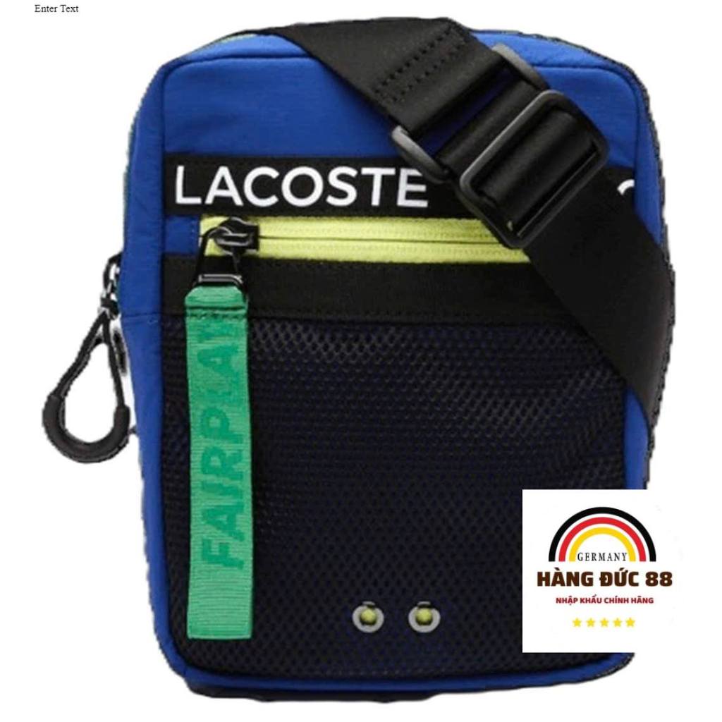 Túi Đeo Chéo Lacoste Band Nylon Crossbody ‘Blue’ NU3797UH-J77 - HANGDUC88