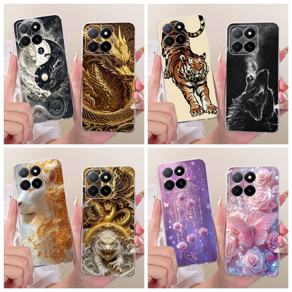 Dành Cho Honor X5b X5bPlus Ốp Lưng Rồng Mát Sư Tử Hổ Sói In Silicon Mềm Ốp Lưng Điện Thoại Cho Honor