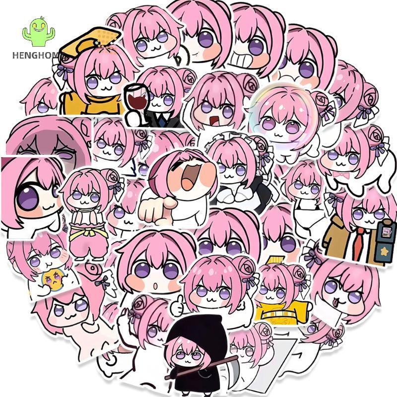 HENGHOME 50 Cái Doro DIY Thêu Sò Điện Thoại Hành Lý Ván Trượt Đề Can Chống Thấm Nước Búp Bê Nikke Do