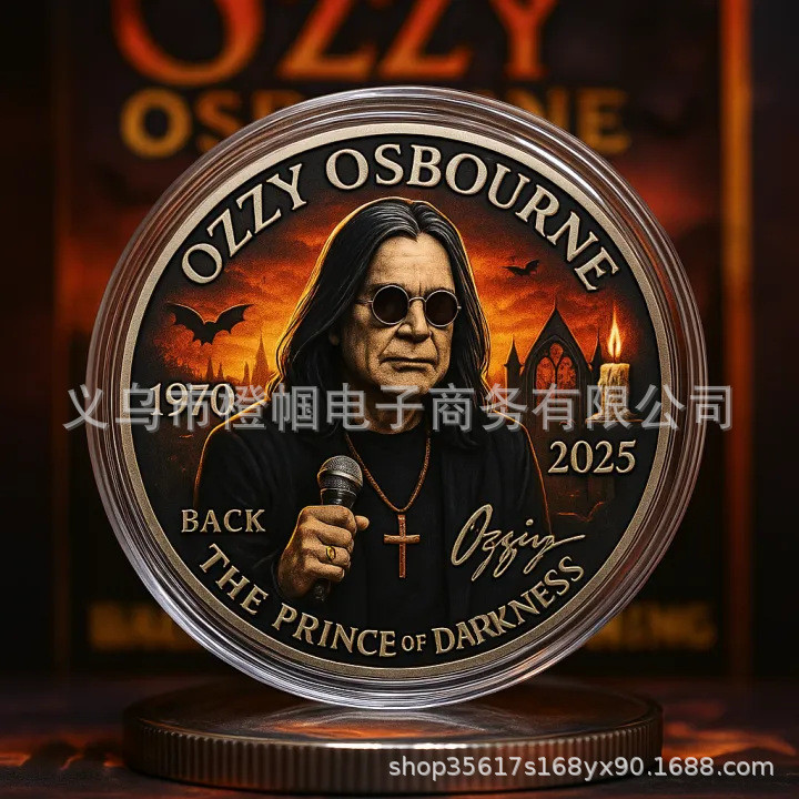 Sản phẩm mới Ozzy Osbourne Farewell Coin Oz Osbourne Farewell Coin Osbourne Farewell Hard Alloy / JN
