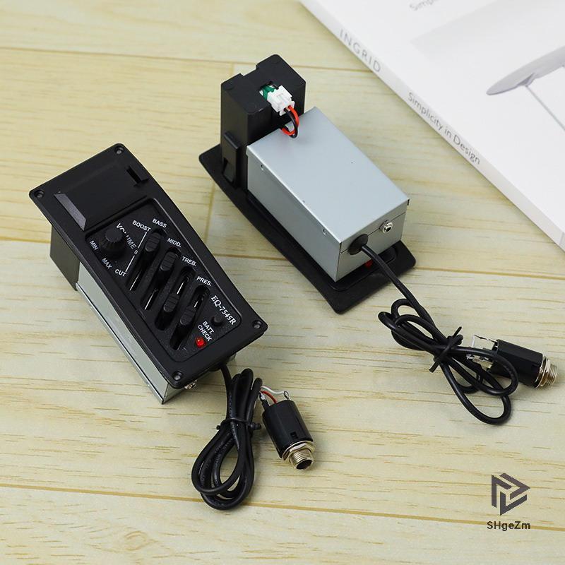 [SHgeZm] Guitar Pickup Acoustic Guitar EQ Piezo Pickup Acoustic Guitar Pickup Preamp Amplifier Bộ ch