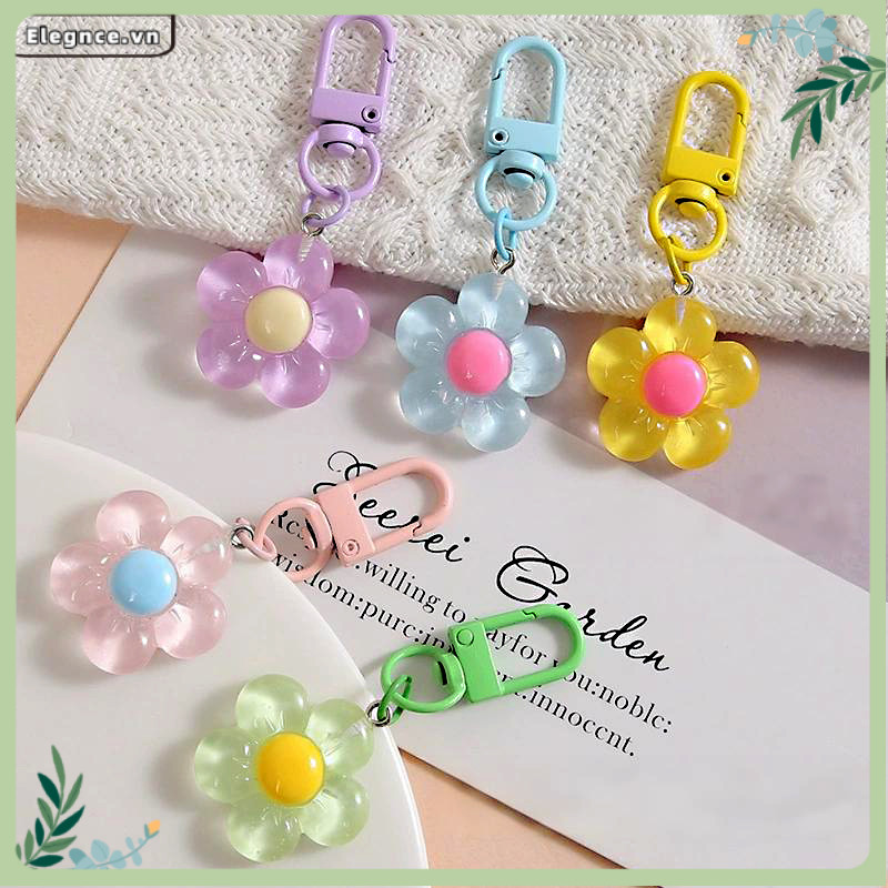 【Elevn】Móc khóa balo hình hoa bằng nhựa màu kẹo ngọt móc chìa khóa điện thoại dễ thương mặt dây chuyền | BigBuy360 - bigbuy360.vn