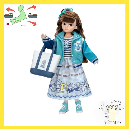[Japanese Version] TAKARA TOMY Licca-chan Doll Retro Rica Sailors Marine Fashion Dress-up Toy Toy 3y