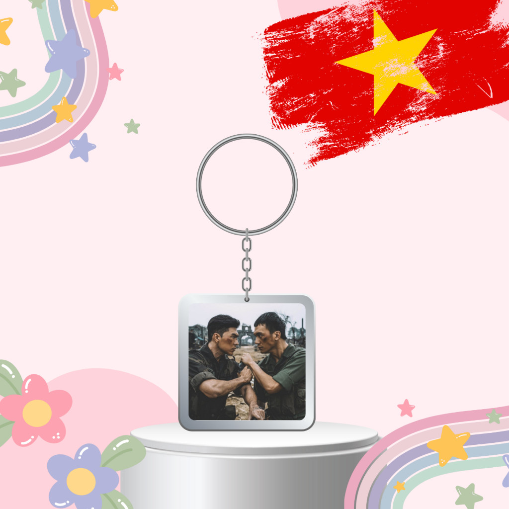 Keyring/Móc Khoá  otp Quang-Cường và diễn viên phim Mưa Đỏ Steven Nguyễn, Đỗ Nhật Hoàng- RIN HUDA