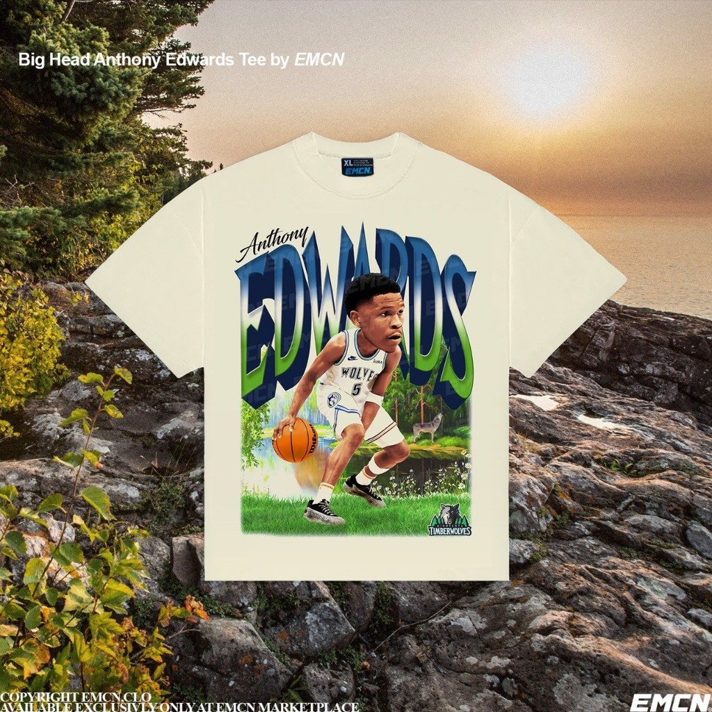 Áo thun nam EMCN Tee Big Head Anthony Edwards S-5XL