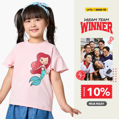 🔥🔥SALE⚡ Áo thun bé gái YODY in hình nàng tiên cá dễ thương GKTS25S276