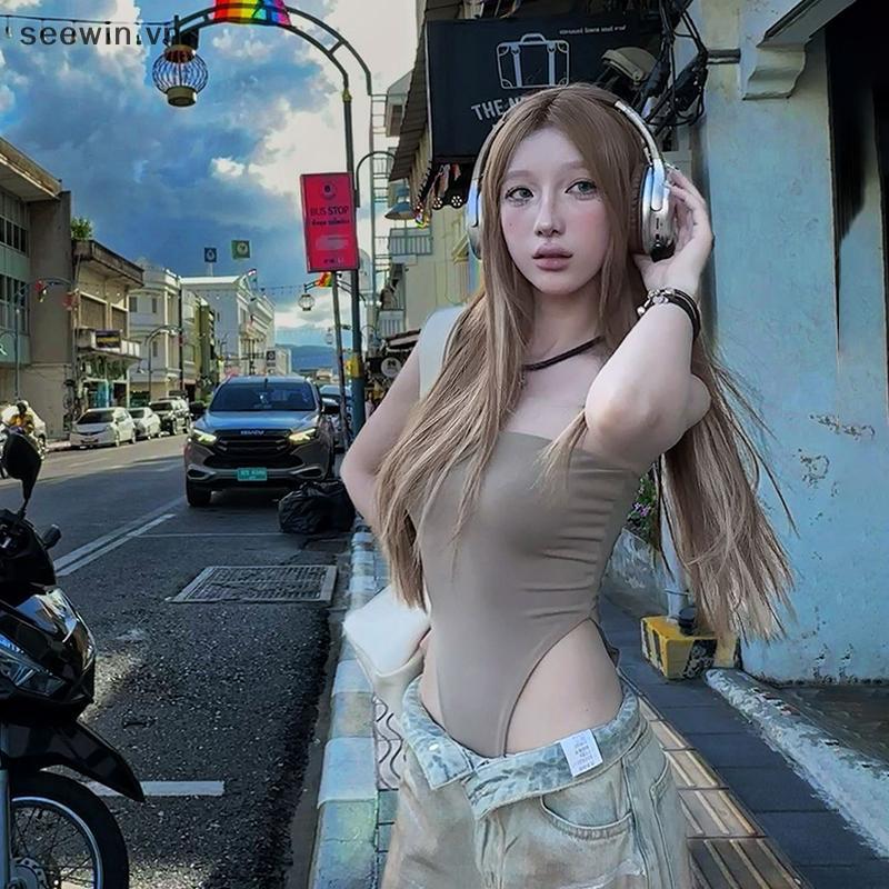 Seewin Summer Hot Girls Tube Top Camisole Nữ Không Tay Ôm Body vn