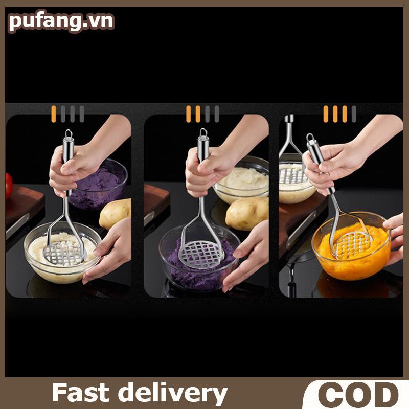 Pufang Tiện Ích Nhà Bếp Sáng Tạo Mud Press Masher Puree Juice Maker Thép không gỉ Khoai Tây Crusher 